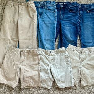 Lands' End Cat and Jack denim short and long pants Size boy 7